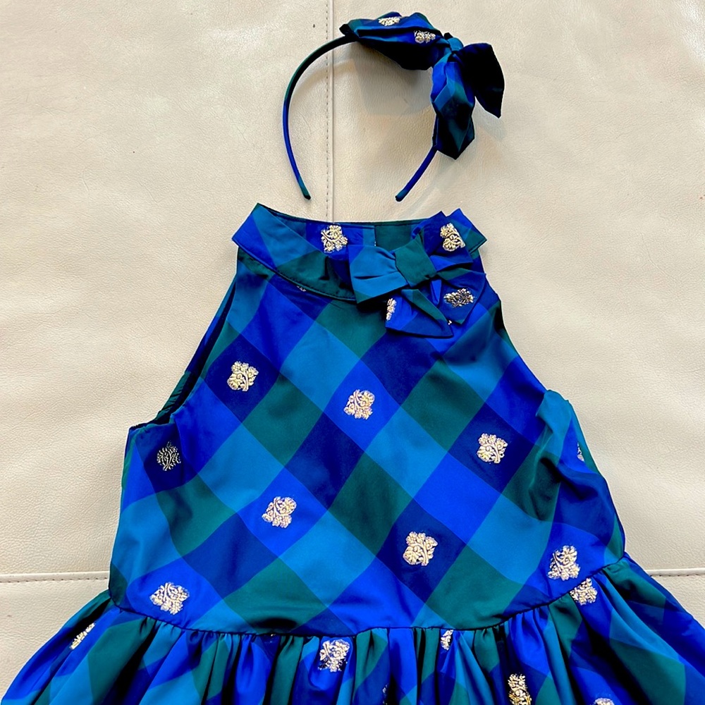 Janie and Jack girls size 6 holiday dress/headband